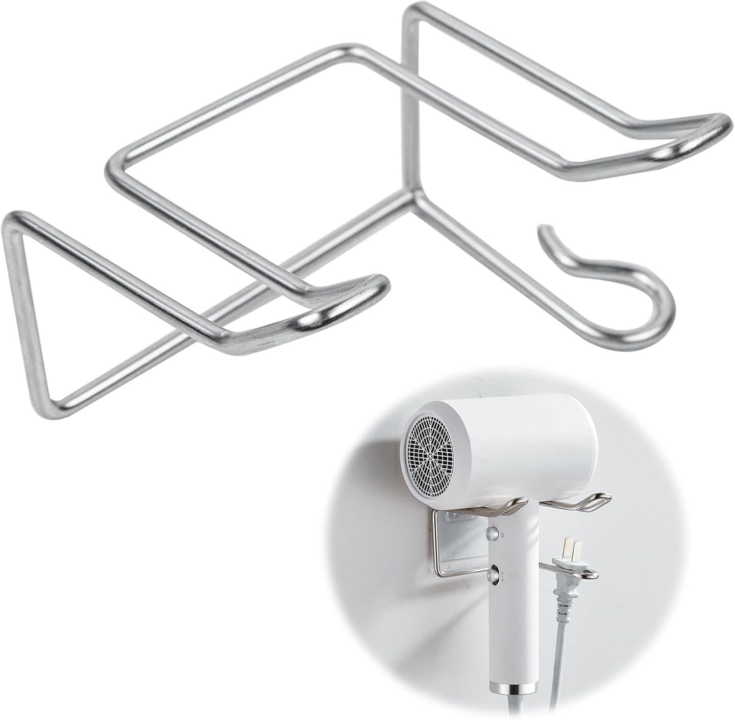 Support sèche cheveux mural sans perçage : pratique et élégant pour salle de bain et hôtel