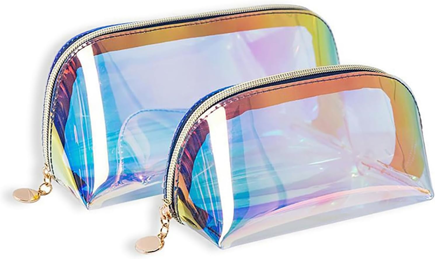Trousse de maquillage holographique : le sac cosmétique idéal pour femmes et filles en voyage cet été