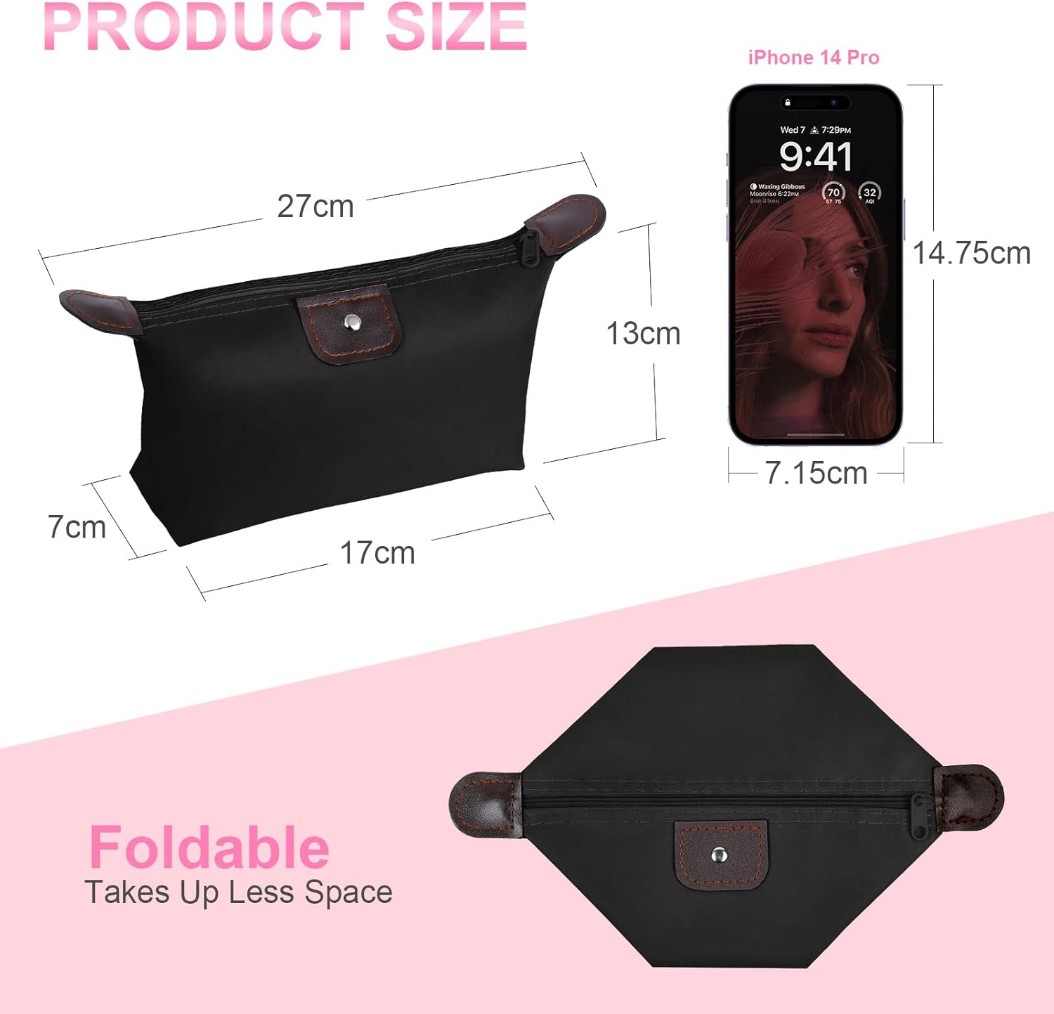 Petite trousse de maquillage imperméable : le compagnon idéal pour les voyageuses élégantes – Image 2