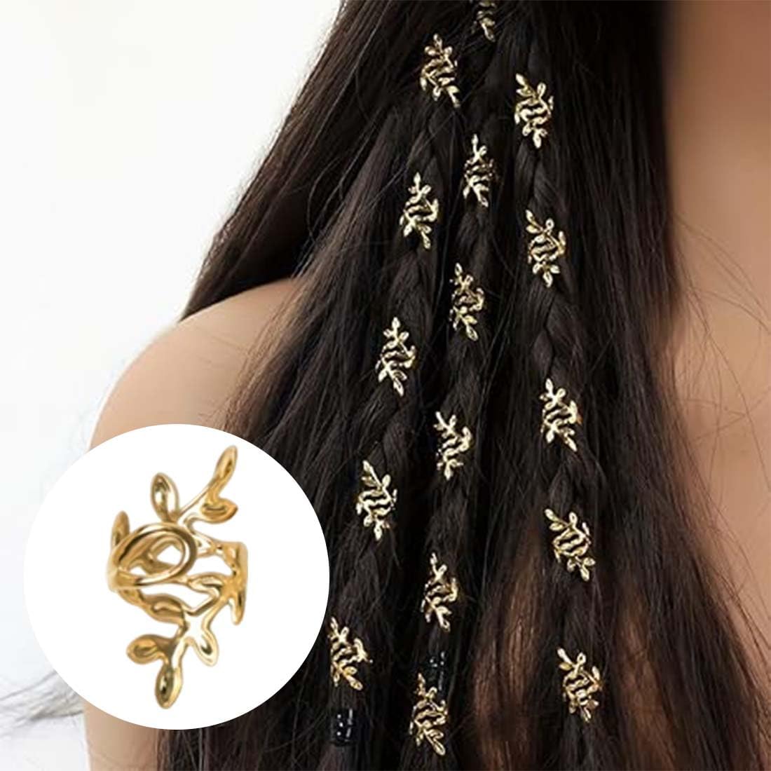Bijoux cheveux : lot de 40 pinces à cheveux pour tresses et dreadlocks, des accessoires élégants pour hommes, femmes, filles et garçons – Image 5