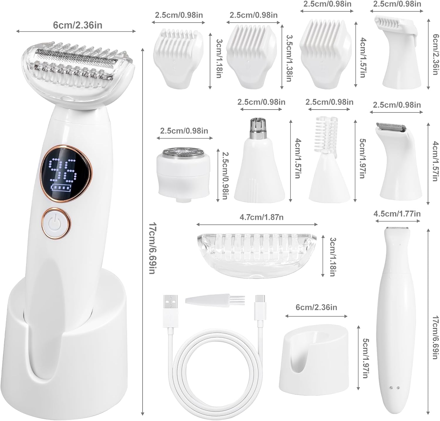 Rasoir Électrique Carehabi 5 en 1 pour Femmes - Douceur et Précision – Image 7