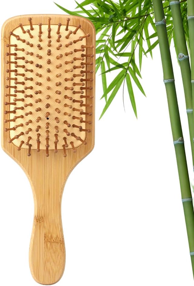 Brosse en bambou pour cheveux : un soin antistatique et anti-frisottis pour toute la famille