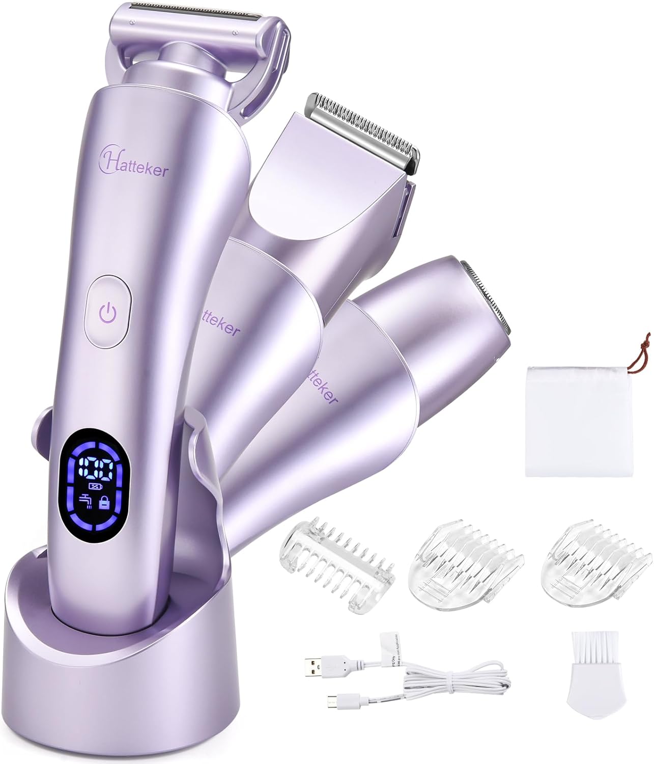 Rasoir Électrique Hatteker pour Femme - Tondeuse Intime Étanche