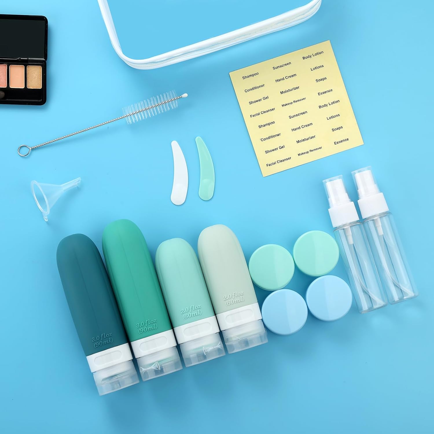 Flacons de voyage en silicone : 16 pack étanches pour les globe-trotters, idéaux pour lotions et cosmétiques – Image 4