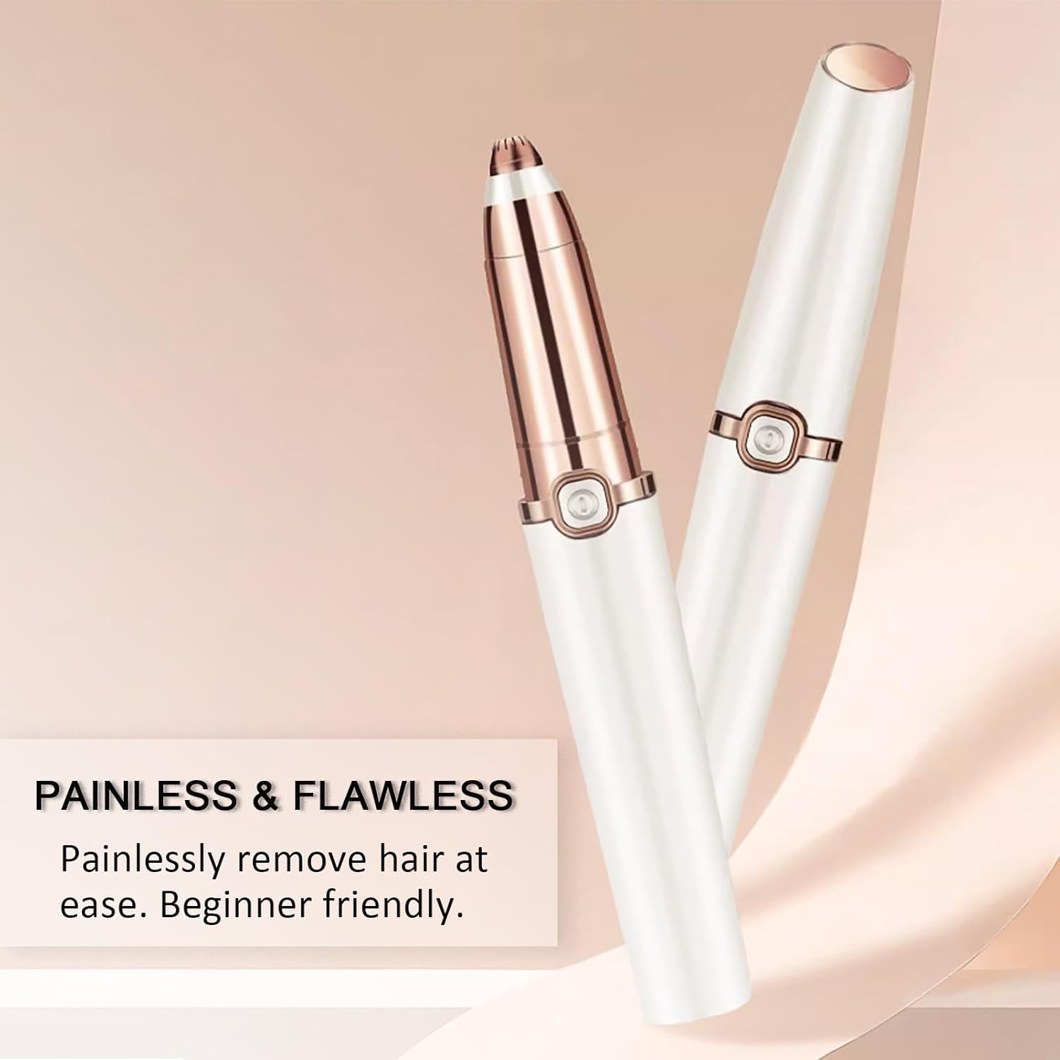Épilateur à sourcils : épilation améliorée et sans douleur pour homme et femme Tondeuse personnelle élégante pour lèvres supérieures, nez, sourcils, bras et jambes – Image 2