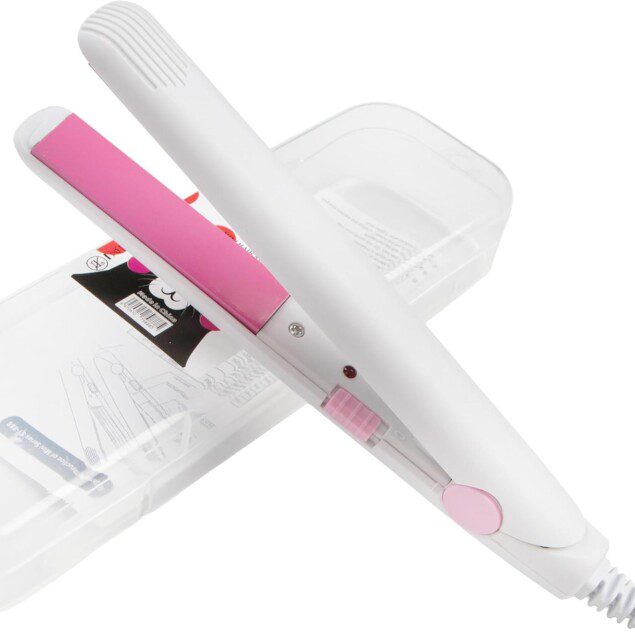 Fer à lisser 2 en 1 : mini lisseur portable en céramique pour des coiffures parfaites en un éclair