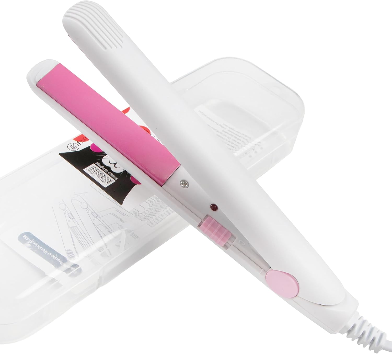 Fer à lisser 2 en 1 : mini lisseur portable en céramique pour des coiffures parfaites en un éclair