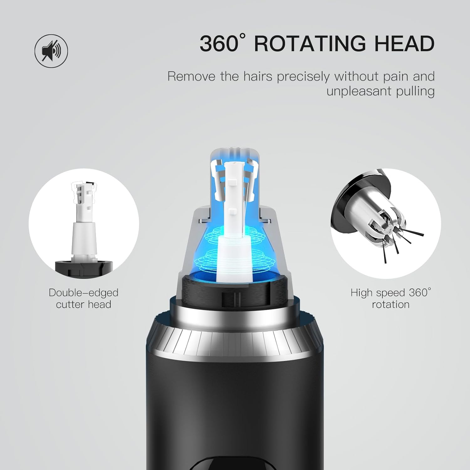 Rasoir Nasal et Auriculaire pour Hommes - Tondeuse Électrique Rechargeable USB, Painless et Étanche IPX7 pour un Entretien Facile – Image 6