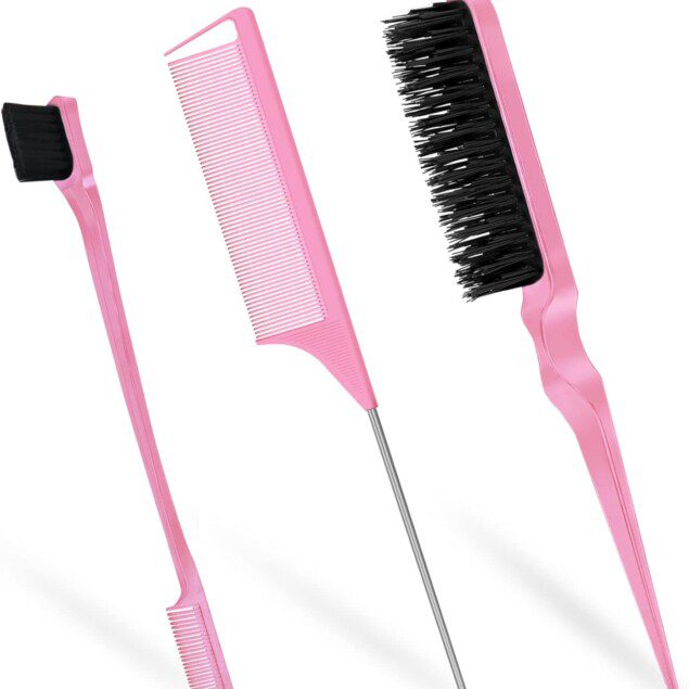 Brosse à taquiner et peigne à double tranchant : un kit complet pour un coiffage parfait des femmes, hommes et enfants