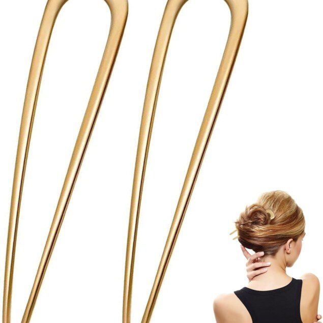Fourchettes à cheveux en métal U : accessoires élégants pour femmes et filles  Ajoutez une touche vintage à votre coiffure avec ces épingles à cheveux françaises en métal