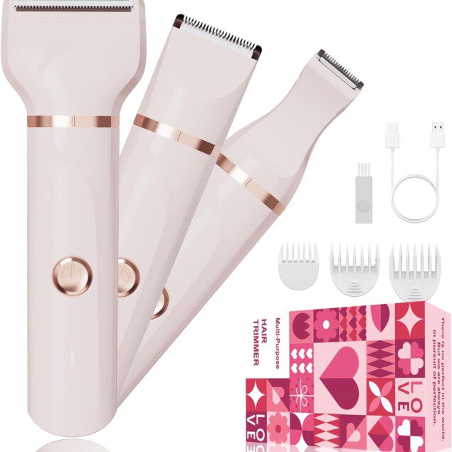 Rasoir Intime Électrique Femme - 3 en 1, Étanche, Pratique