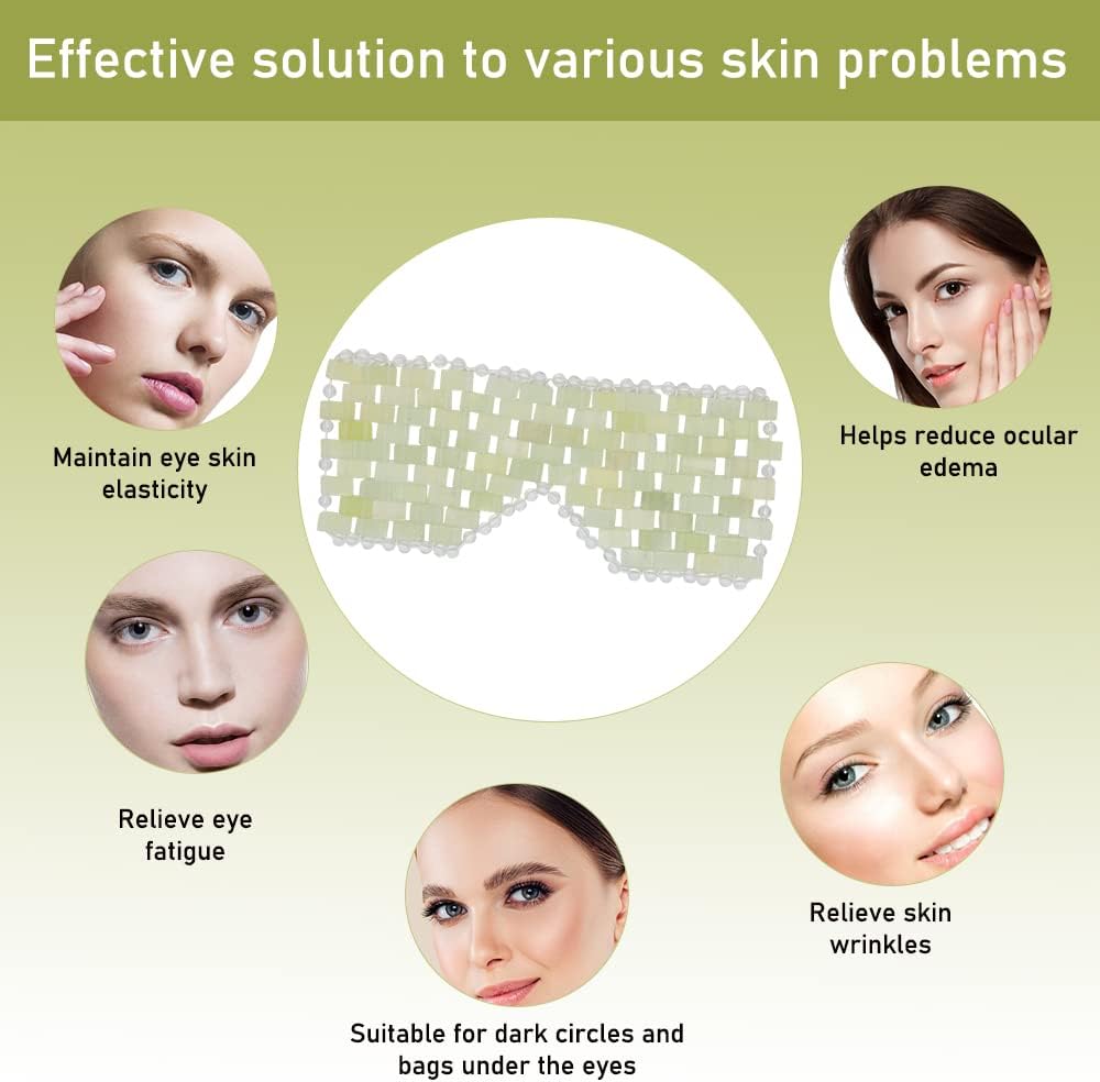 Masque pour les yeux en jade : anti-âge et apaisant pour un regard frais et lumineux – Image 5