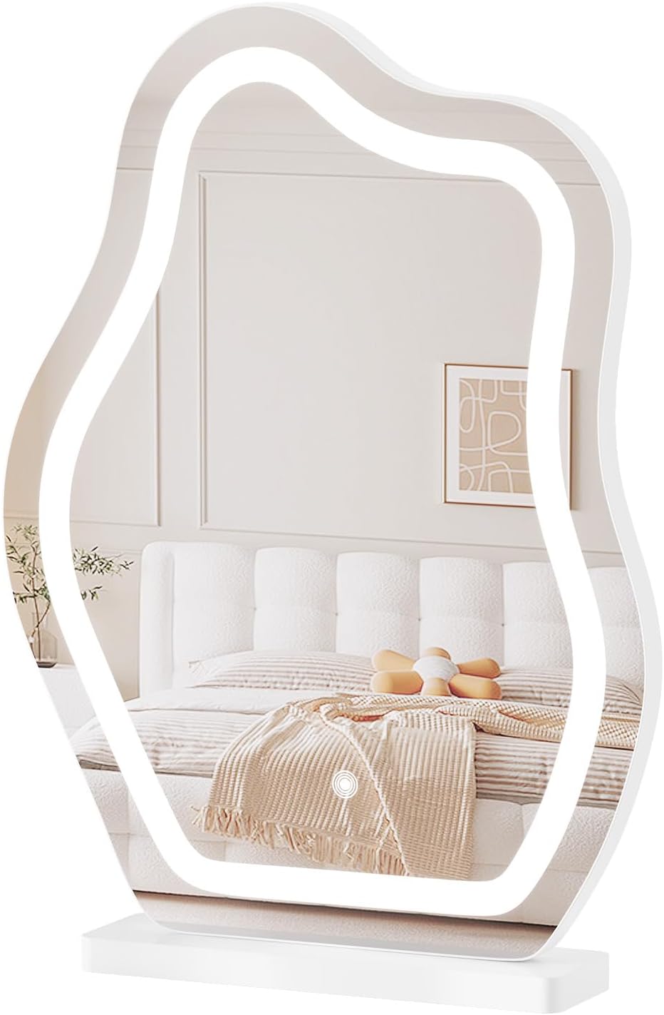 Miroir coiffeuse LED pour femmes : sublimez votre routine beauté avec 3 niveaux d'éclairage et luminosité réglable
