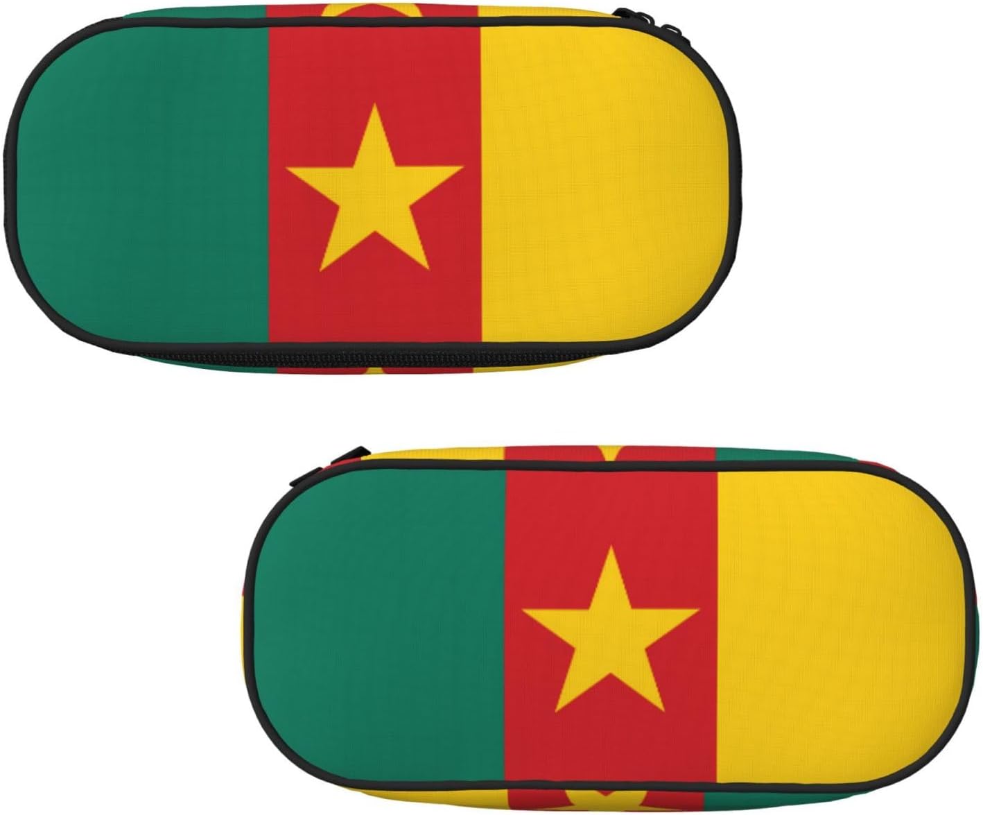 Trousse à crayons imprimée drapeau du Cameroun : un rangement élégant pour les passionnés de papeterie et de beauté – Image 3