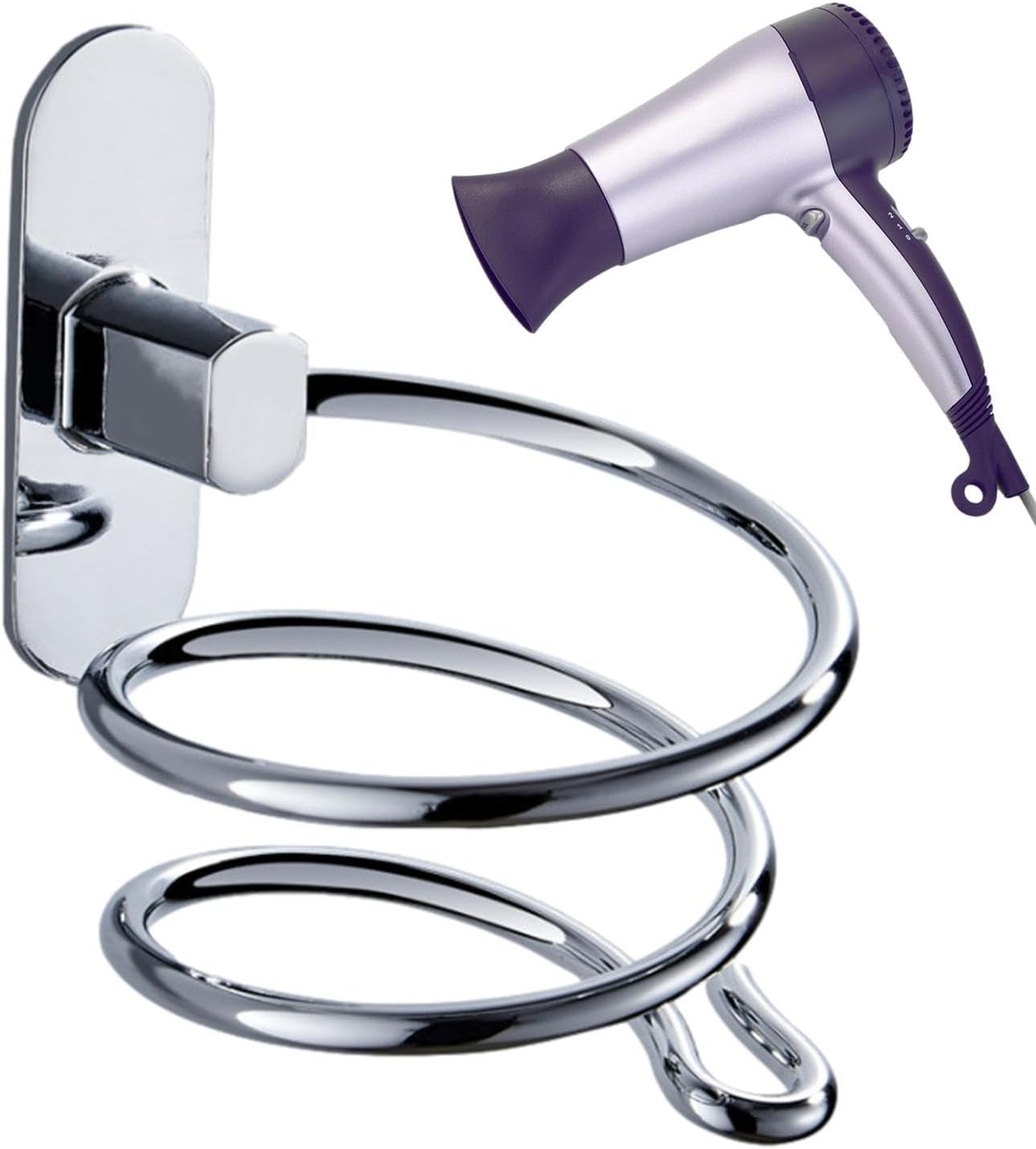 Support de sèche-cheveux en acier inoxydable : solution élégante et pratique pour salle de bain et chambre à coucher