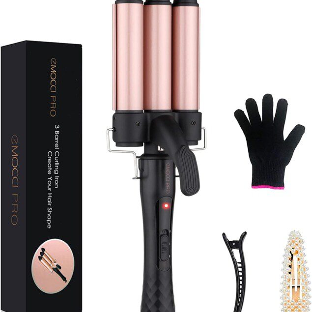 Fer à boucler céramique 25mm : pour des coiffures ondulées et frisées éclatantes Découvrez notre curleur à 3 têtes, idéal pour les cheveux longs et courts