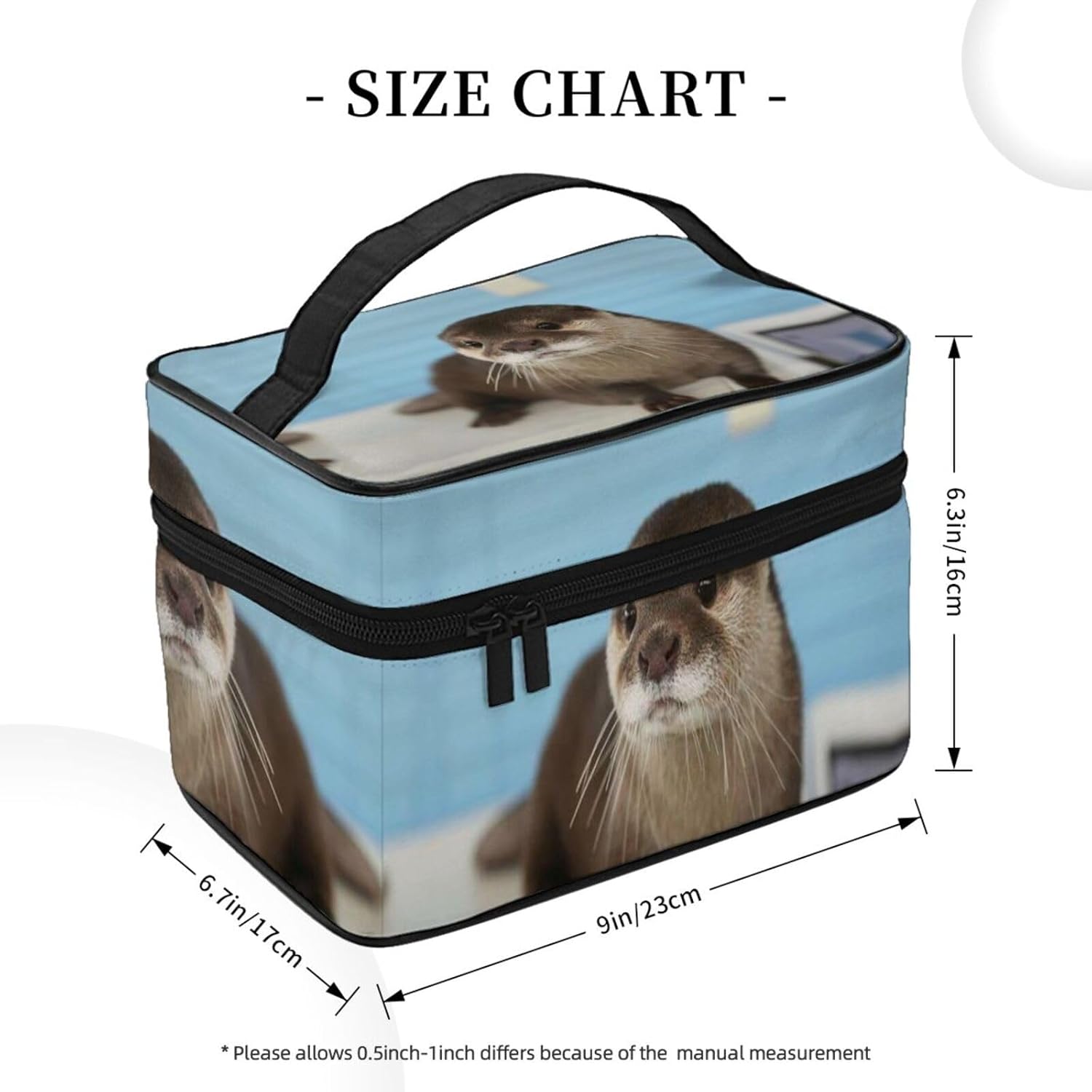 Grande trousse de toilette avec imprimé loutre mignonne : l'accessoire idéal pour les femmes élégantes en déplacement – Image 5