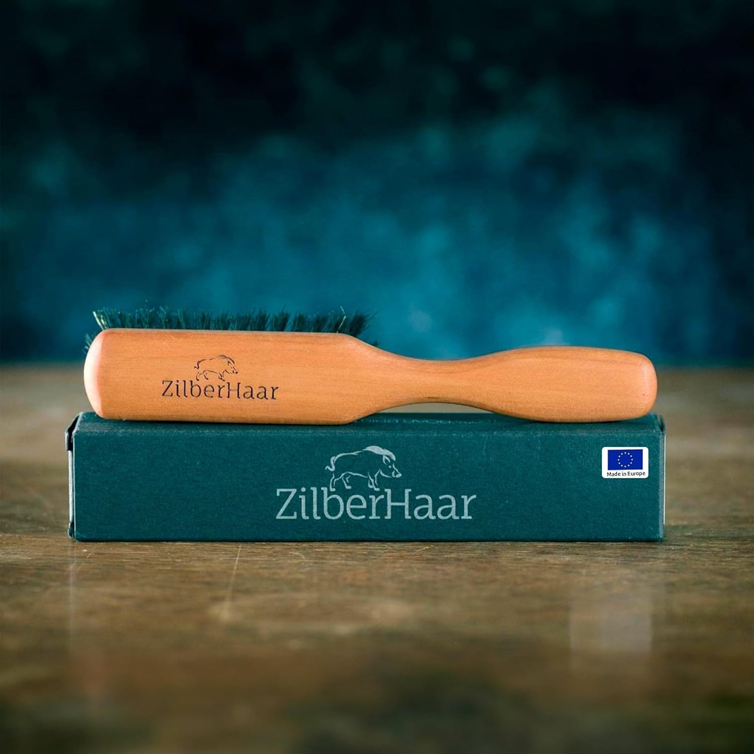 Brosse à barbe régulière : soin du visage pour hommes avec poils de sanglier Découvrez l'alliée idéale pour tous types de barbes, compatible avec baume et huile – Image 2