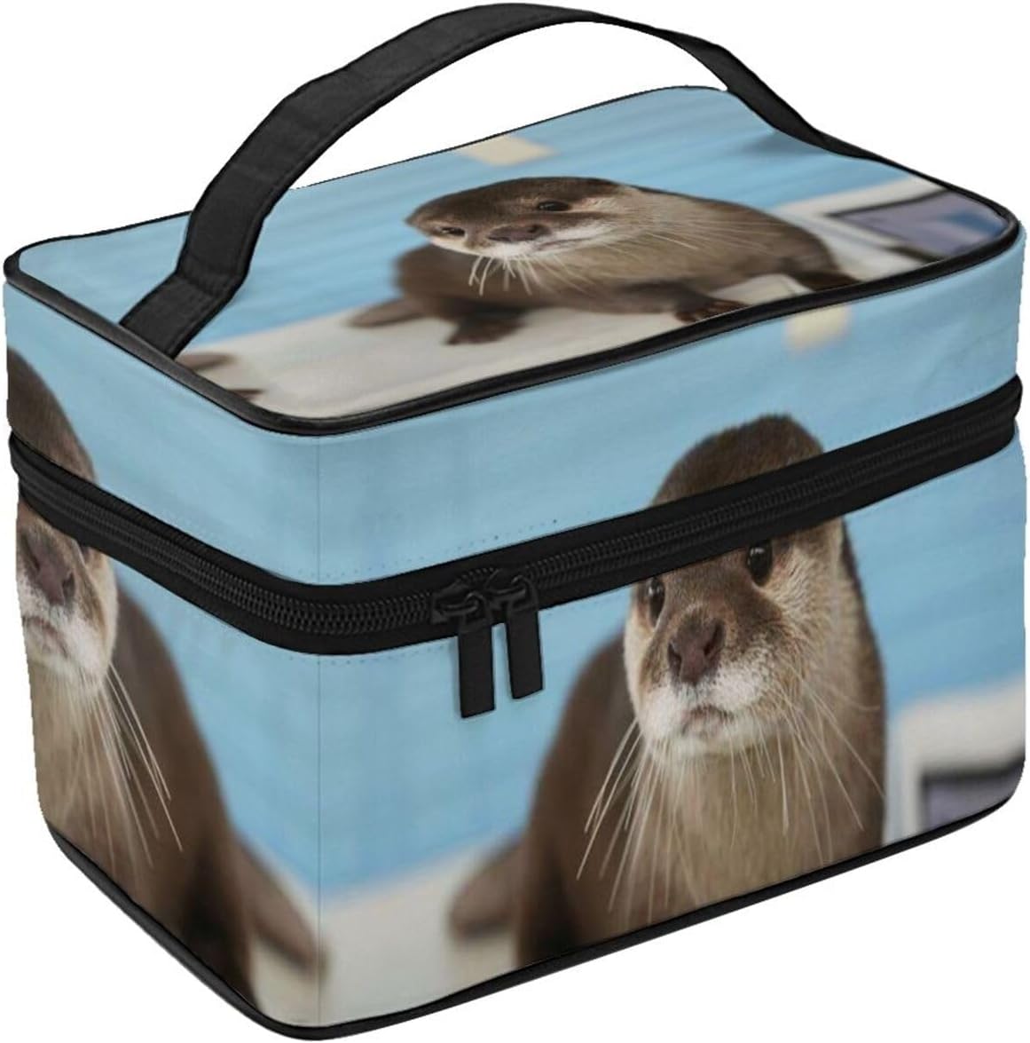Grande trousse de toilette avec imprimé loutre mignonne : l'accessoire idéal pour les femmes élégantes en déplacement – Image 2