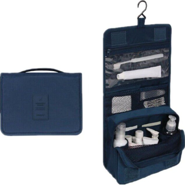 Trousse de toilette élégante : l'organisateur imperméable idéal pour les voyageurs Cube avec crochet suspendu et compartiments multiples pour vos essentiels de beauté et de douche