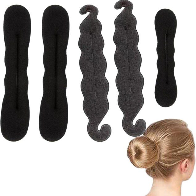 Faiseur de chignon 5 pièces : l'outil idéal pour un mariage élégant Aide à la coiffure pour des chignons parfaits et sophistiqués en toute simplicité