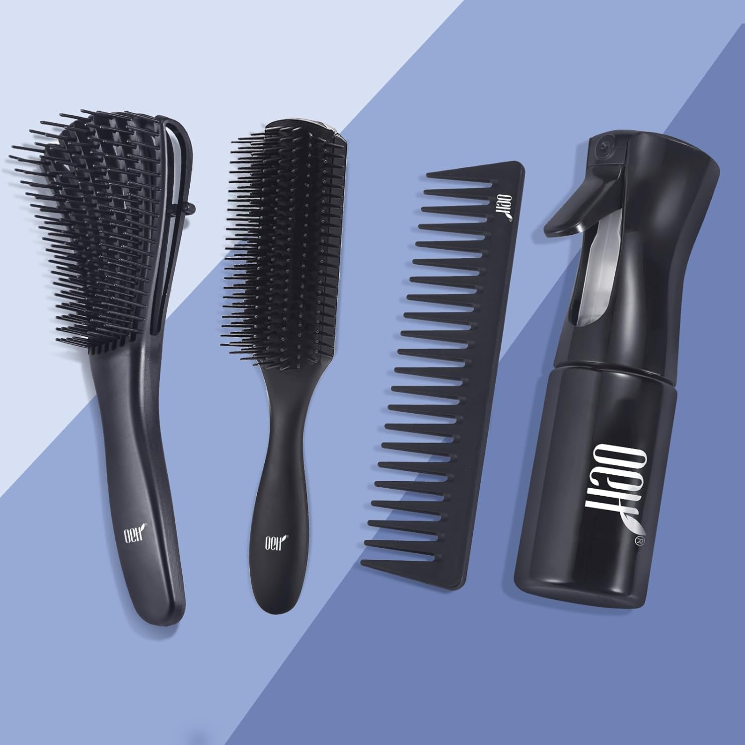 Brosse démêlante pour cheveux bouclés naturels : l'outil indispensable pour femmes et hommes Découvrez notre brosse à 9 rangées, conçue pour démêler en douceur et redonner éclat à vos boucles tout en préservant la santé de vos cheveux. – Image 7