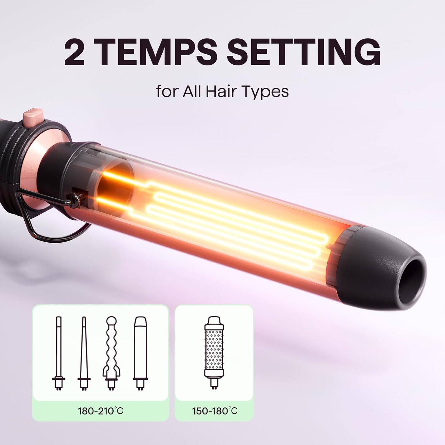 Fer à boucler pour un coiffage professionnel : transformez votre look avec 5 fers interchangeables en céramique – Image 7