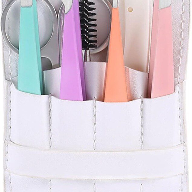Pinces à épiler : lot de 7 outils adaptés pour femme et homme, idéal contre les poils incarnés, échardes, points noirs et tiques