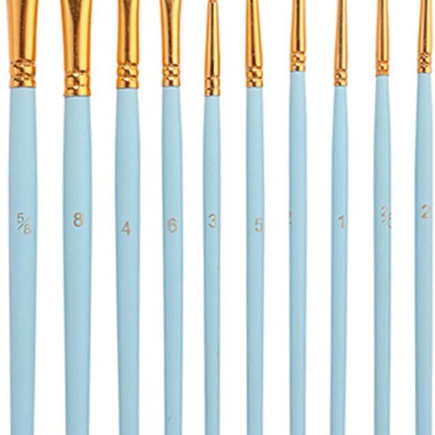 Pinceaux de peinture : kit complet de 10 pièces pour artistes passionnés de peinture acrylique et à l'huile