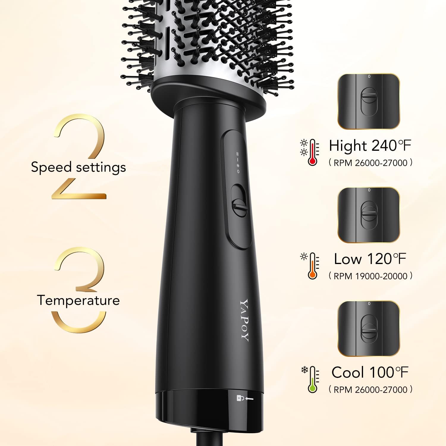 Brosse 2 en 1 : Sèche-Cheveux Volumisateur Innovante – Image 2