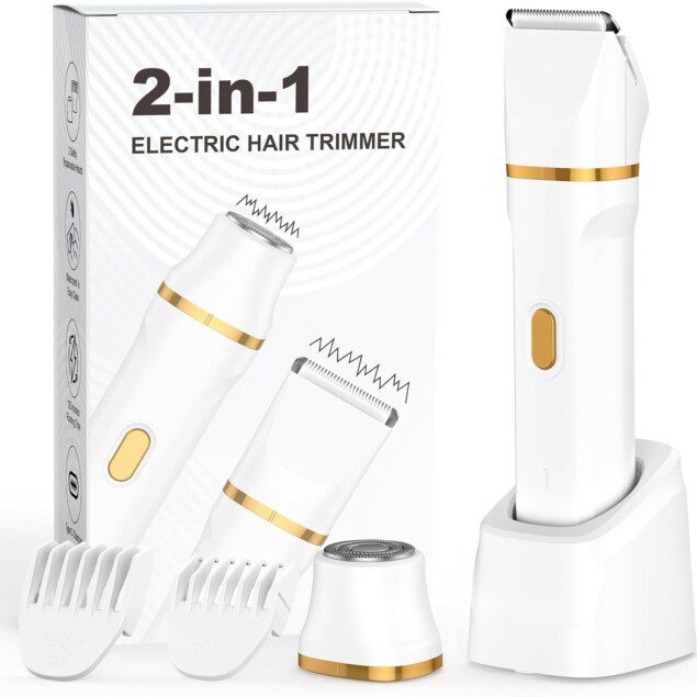 Rasoir Électrique Femme - 2 en 1 pour Visage et Bikini, Précis