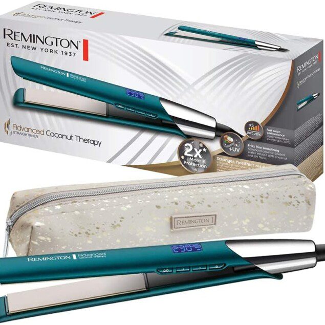 Lisseur cheveux Remington Advanced Therapy : soin nourrissant à la noix de coco pour une brillance éclatante et une douceur irrésistible