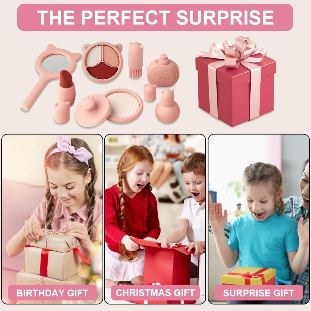 Jouets de maquillage en silicone : un ensemble royal pour les petites princesses en herbe Offrez à votre fille un moment ludique et créatif avec cet ensemble de maquillage, idéal pour les anniversaires et Noël – Image 7