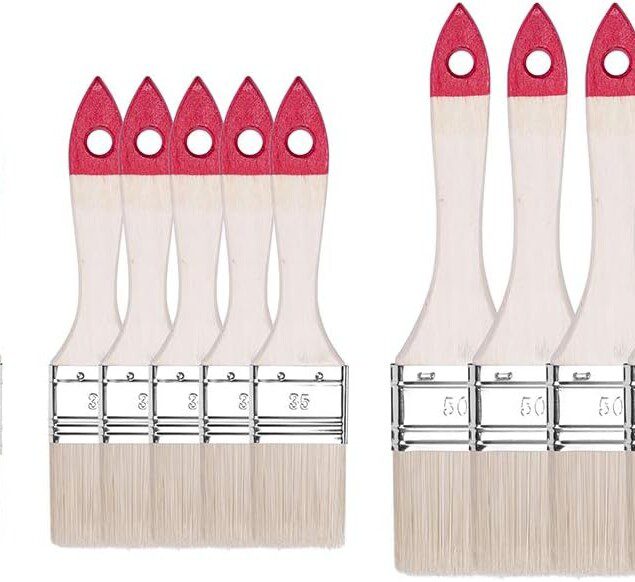 Set de pinceaux plats 15 pièces pour artistes : créativité et précision à portée de main