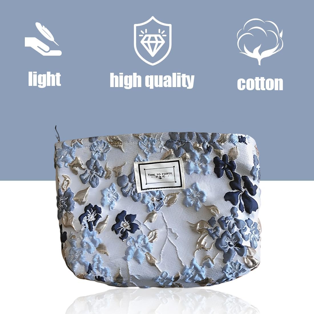 Trousse de maquillage matelassée en coton doux : le cadeau idéal pour les femmes passionnées de beauté – Image 5