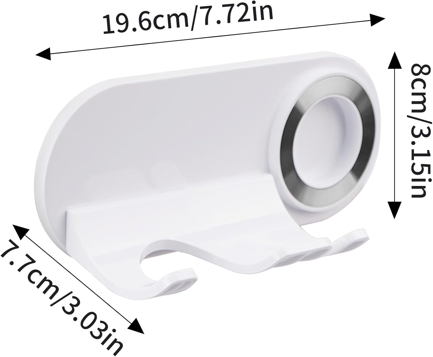 Support pour sèche-cheveux magnétique : une solution élégante et pratique pour tous Optimisez votre espace avec le porte-sèche-cheveux mural sans perçage, idéal pour un rangement soigné et rapide – Image 2