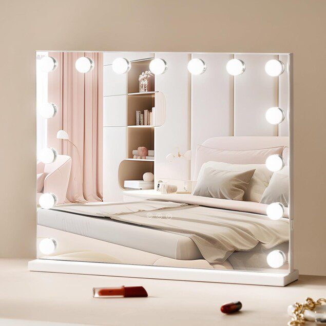Miroir de maquillage hollywoodien : pour les passionnées de beauté, un éclairage parfait et un reflet impeccable