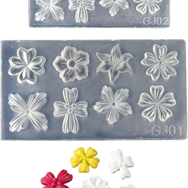 Ongles en silicone : moules embellissement fleur pour les amateurs de beauté Découvrez des accessoires élégants pour une manucure raffinée et créative