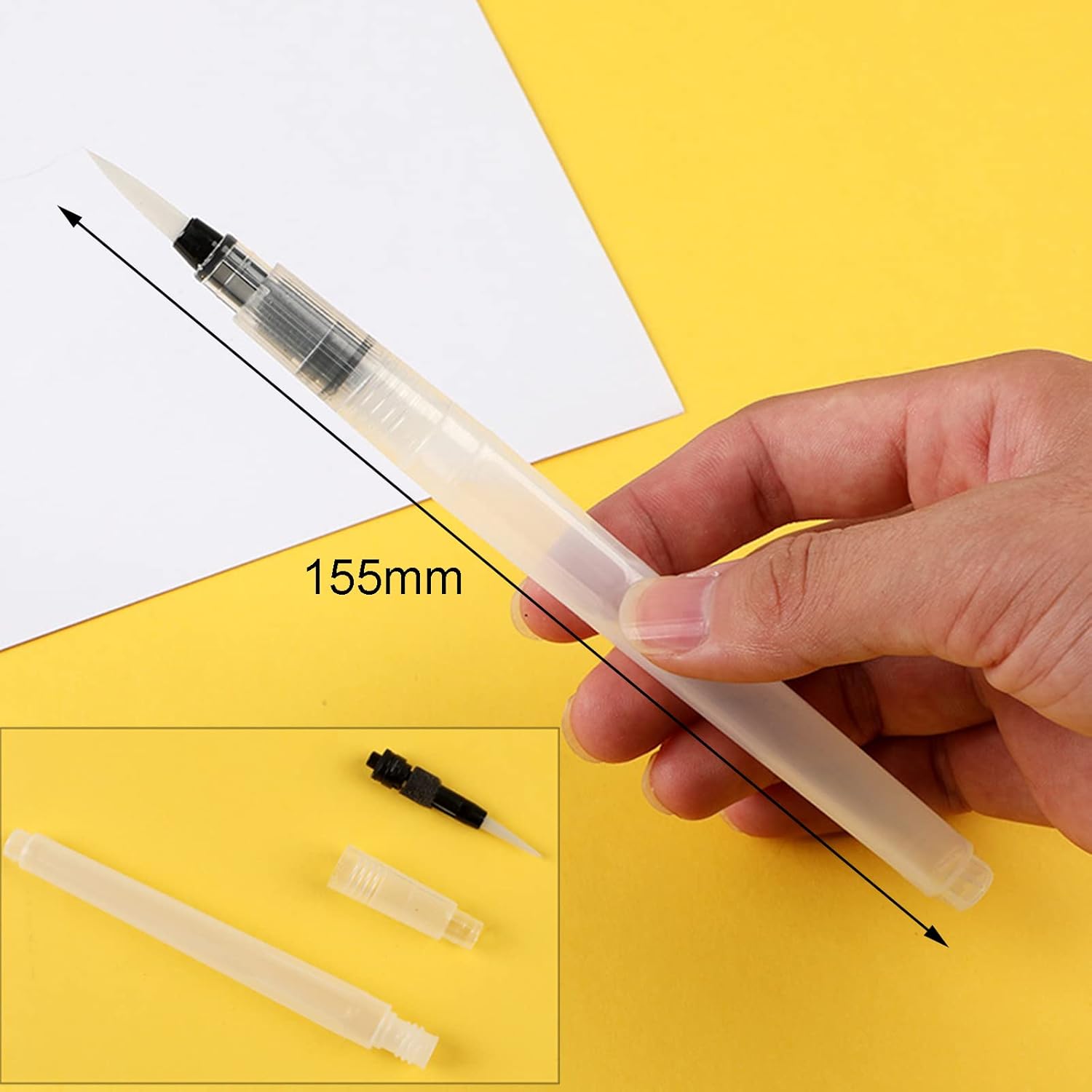 Pinceaux à eau professionnels : set de 6 pièces pour artistes et amateurs de calligraphie Découvrez notre ensemble de pinceaux à eau remplissables, idéal pour le mélange des couleurs et la création de magnifiques œuvres d'art. Parfait pour les artistes en herbe et les passionnés de calligraphie, ce set vous offre la précision et la fluidité nécessaires pour donner vie à vos idées créatives. – Image 5