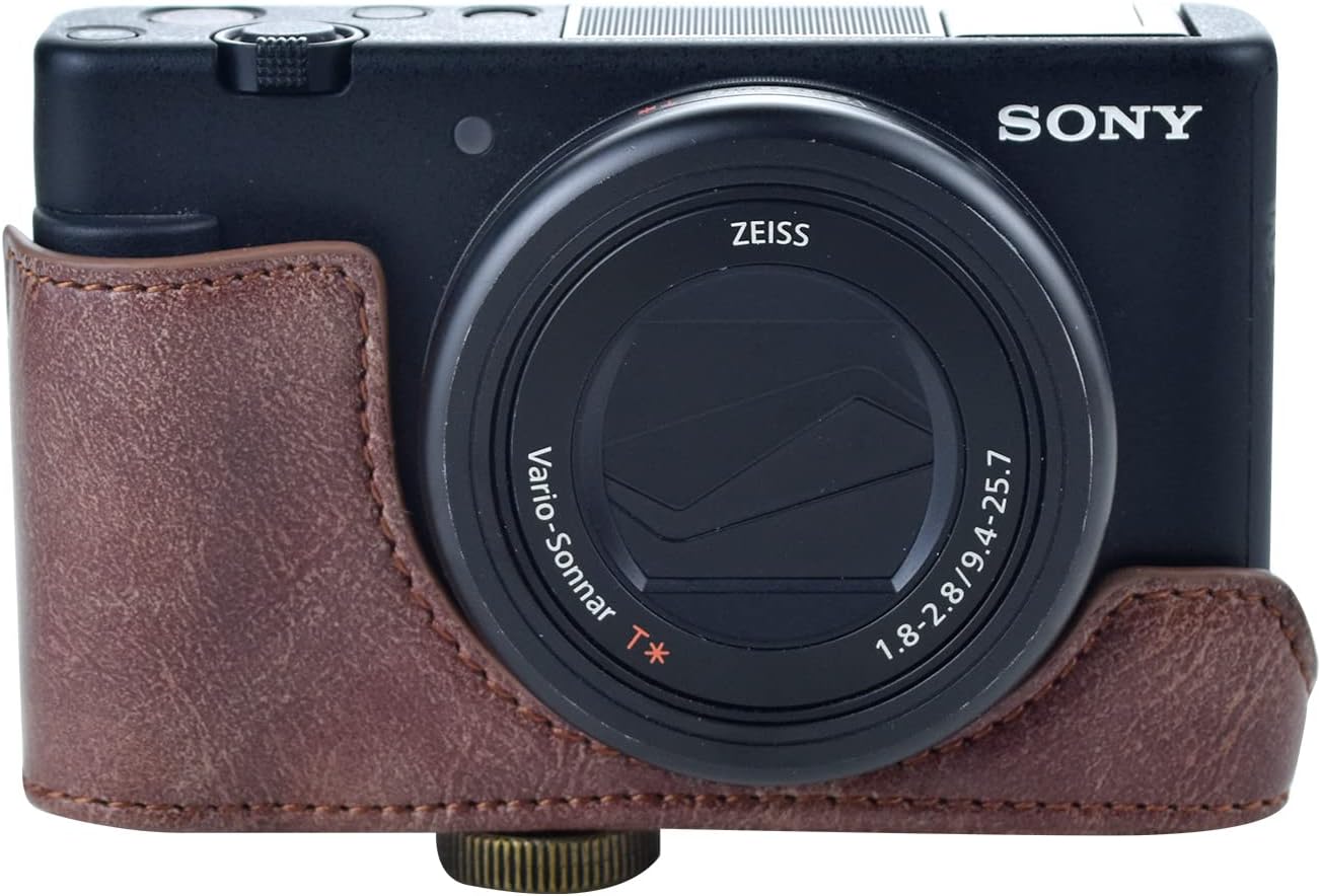 Étui vintage en cuir PU pour appareil photo Sony ZV1 : protection élégante et pratique pour les passionnés de photographie – Image 4