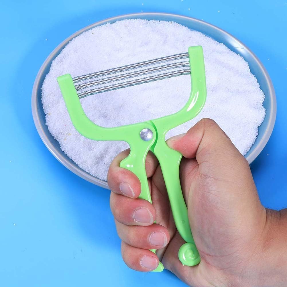Épilateur manuel pour le visage : lot de 2 outils d'épilation à ressort vert, idéal pour les femmes en quête de douceur