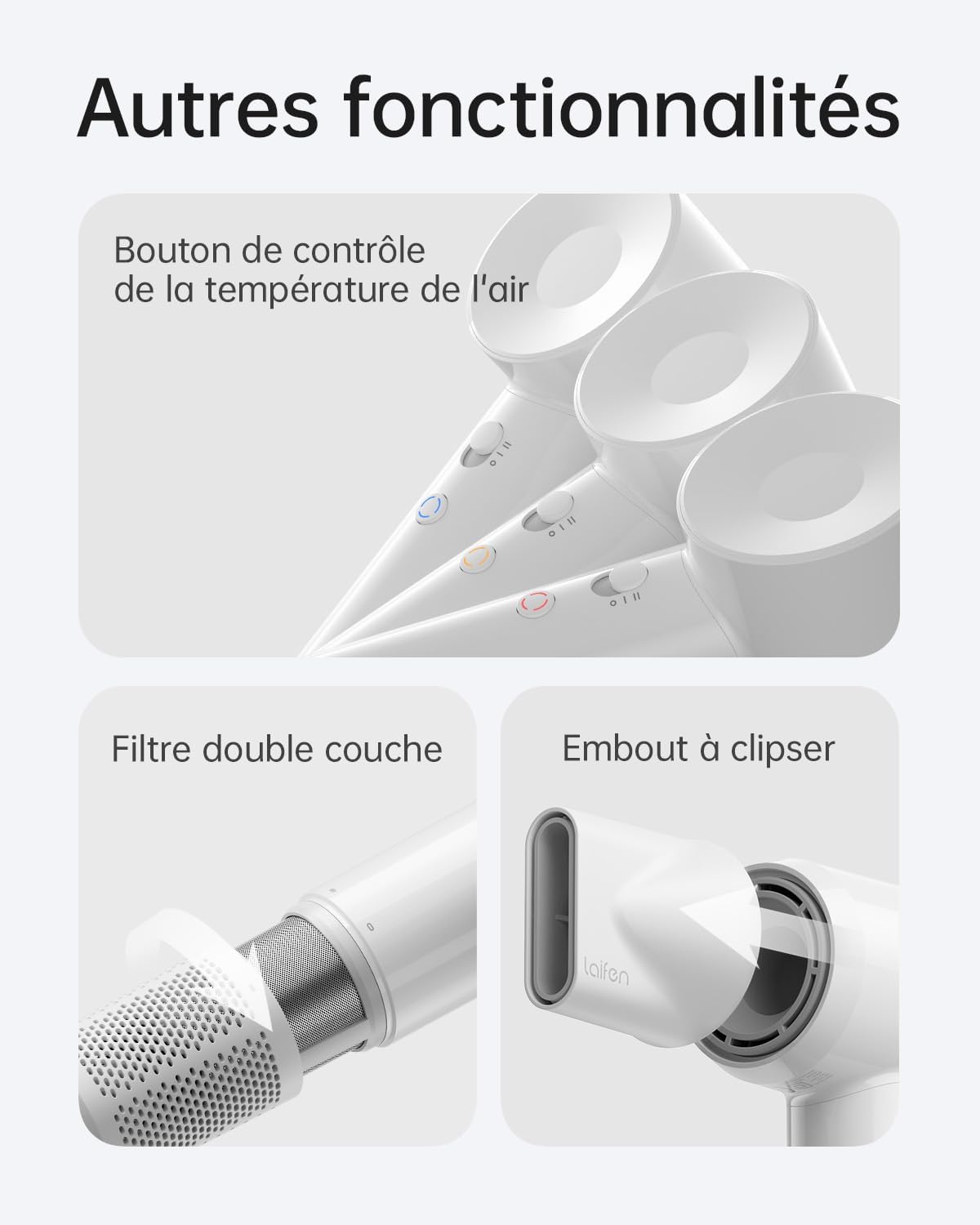 Sèche-cheveux Laifen SE Lite : le partenaire idéal pour des cheveux lisses ou bouclés, à la maison ou en voyage – Image 4