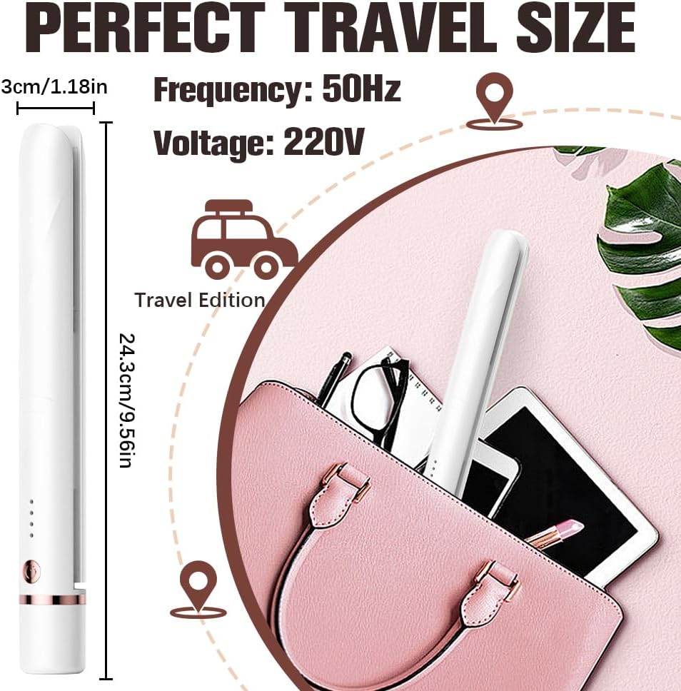 Mini fer à friser et lisseur sans fil : l’accessoire indispensable pour tous types de cheveux à la maison ou en déplacement – Image 3