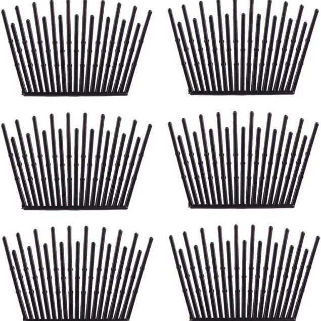 Peignes à cheveux emboîtables : lot de 6 pinces magiques pour femmes et filles   Accessoires de coiffure noirs, idéaux pour réaliser des queues de cheval élégantes