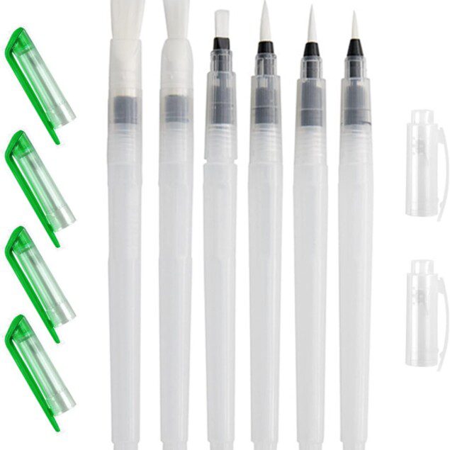 Pinceaux à eau professionnels : set de 6 pièces pour artistes et amateurs de calligraphie    Découvrez notre ensemble de pinceaux à eau remplissables, idéal pour le mélange des couleurs et la création de magnifiques œuvres d'art. Parfait pour les artistes en herbe et les passionnés de calligraphie, ce set vous offre la précision et la fluidité nécessaires pour donner vie à vos idées créatives.