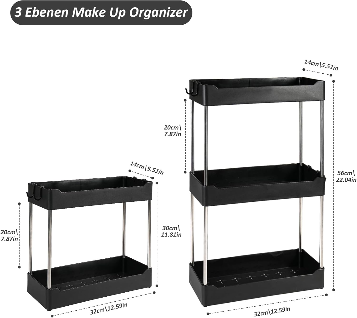 Organisateur de maquillage : rangement élégant et fonctionnel pour coiffeuse et salle de bain – Image 2