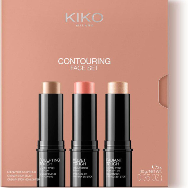 Contouring face set 01 : kit de maquillage visage pour les passionnées de beauté, avec 3 sticks pour un teint sculpté et lumineux