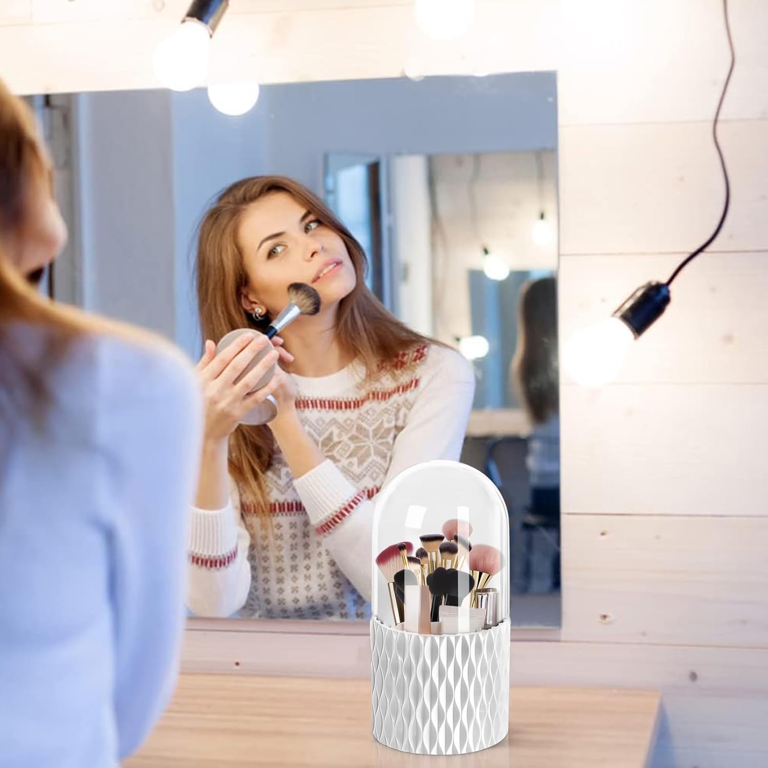 Organisateur de maquillage cosmétique : solution élégante pour une coiffeuse bien rangée – Image 6