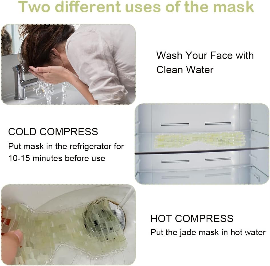 Masque pour les yeux en jade : anti-âge et apaisant pour un regard frais et lumineux – Image 4