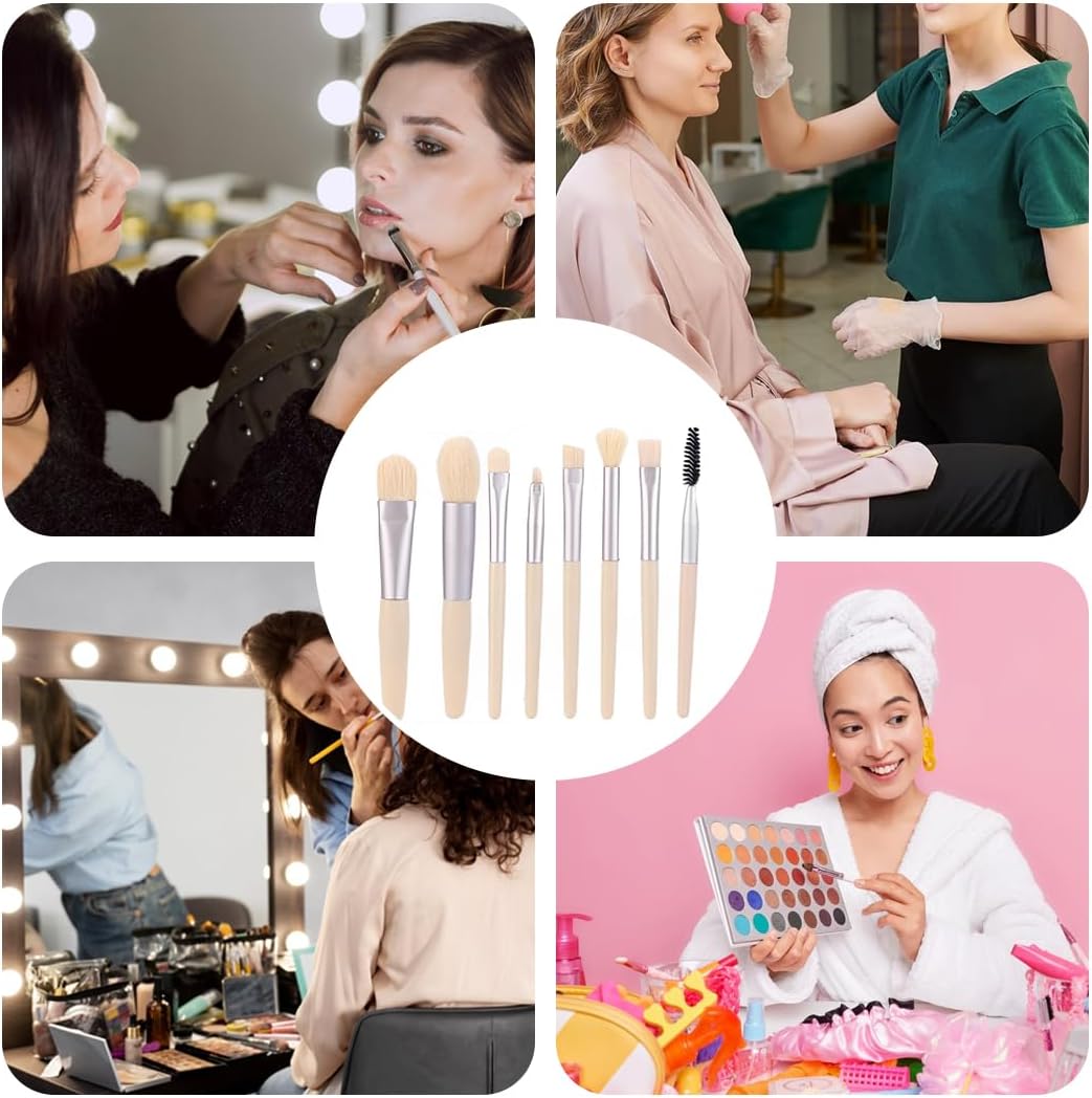 Pinceaux de maquillage : set de 8 pièces pour un maquillage parfait des yeux Découvrez l'art du maquillage avec des pinceaux ultra fins pour sourcils, eyeliner et cils – Image 6